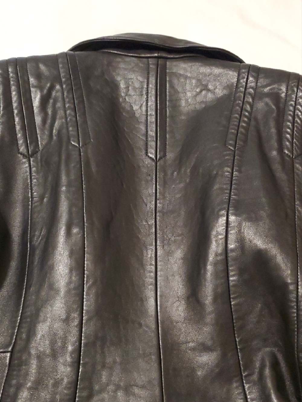Bromley Sheen Soft Leather Zip-Front Women's Jacket in Black - Picture 13 of 15